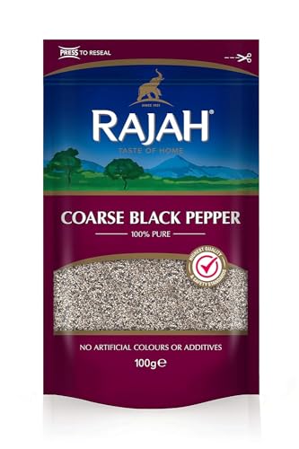 Rajah Spices Coarse Black Pepper | Black Pepper | Pepper | Piper Nigrum 400g. von Kajal