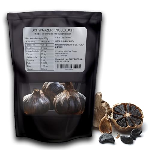 Schwarzer Kajal-Knoblauch bereichert kulinarische Kreationen mit der süßen und herzhaften Fülle, perfekt für Gourmetgerichte, Marinaden und einzigartige Geschmacksaufgüsse. (Pack of 10) von kajal
