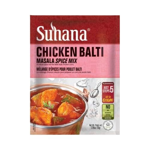 Suhana Chicken Balti Mix 6x50g – Indische Gewürzmischung für Hähnchengerichte Authentischer Geschmack | Einfaches Kochen Halal Gewürze Set mit Kajal von Kajal