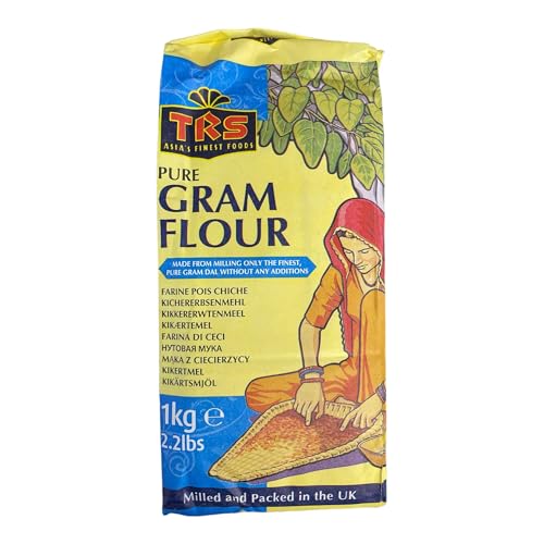 TRS Kichererbsenmehl 1kg - Premium Qualität Besan für Pakoras, Bhajis & glutenfreies Backen, vegan & ballaststoffreich, ideal für indische Gerichte & Snacks (1 KG) von Kajal