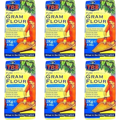 TRS Kichererbsenmehl 6 x 2kg - Premium Qualität Besan für Pakoras, Bhajis & glutenfreies Backen, vegan & ballaststoffreich, ideal für indische Gerichte & Snacks TRS Kichererbsenmehl 6 x 2kg - Premium Qualität Besan für Pakoras, Bhajis & glutenfreies Backen, vegan & ballaststoffreich, ideal für indische Gerichte & Snacks von Kajal