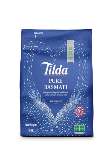 Tilda Pure Original Basmati Reis, 1er Pack (1x11kg) - Langkörniger Premium-Reis aus den Ausläufern des Himalayas, perfekt für orientalische Gerichte und Beilagen von Kajal