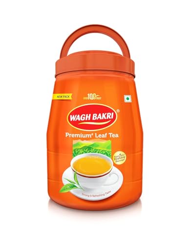 Wagh Bakri Premium Blatt-Tee 1kg Krug | Hochwertiger Schwarzer Tee aus Indien | Frisch Handgepflückte Blätter | Aromatisch & Vollmundig Wagh Bakri Premium Blatt-Tee 1kg Krug | Hochwertiger Schwarzer Tee aus Indien | Frisch Handgepflückte Blätter | Aromatisch & Vollmundig von Kajal