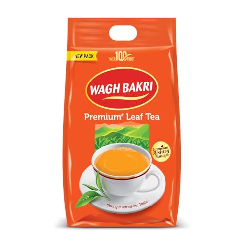Wagh Bakri Premium Blatt-Tee Poly Pack, 1kg | Hochwertiger Schwarzer Tee aus Indien | Frisch Handgepflückte Blätter | Aromatisch & Vollmundig Wagh Bakri Premium Blatt-Tee Poly Pack, 1kg | Hochwertiger Schwarzer Tee aus Indien | Frisch Handgepflückte Blätter | Aromatisch & Vollmundig von Kajal