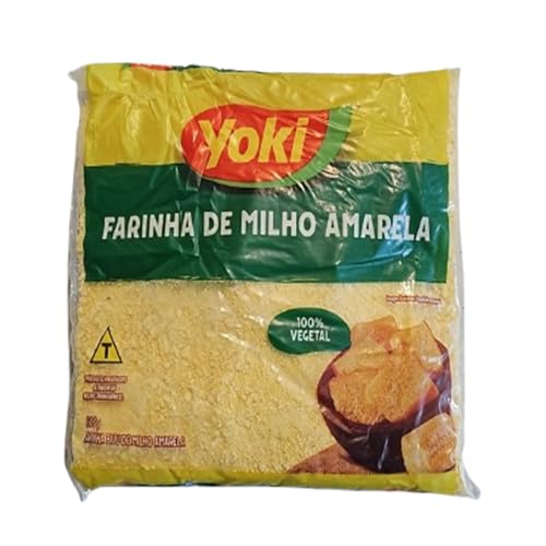 Yoki Farinha de Milho Amarela 2 x 500g – Feine Gelbe Maismehl für Ihre Backwaren & Maisgerichte – Glutenfrei, Natürliche Zutaten, Vielseitig Einsetzbar für Rezepte mit Kajal Yoki Farinha de Milho Amarela 2 x 500g – Feine Gelbe Maismehl für Ihre Backwaren & Maisgerichte – Glutenfrei, Natürliche Zutaten, Vielseitig Einsetzbar für Rezepte mit Kajal von Kajal