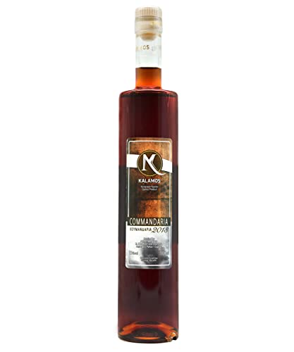 Kalamos Commandaria 2018 - süßer Sherry - 4 Jahre Eichenfasslagerung - süßer Geschmack - Aroma von roten Früchten - Dessertwein Zypern - zypriotischer Digestif-Wein - 1x 0,5L - 15% vol. Alkohol von Kalamos