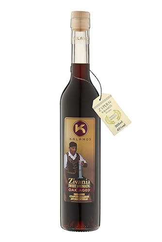 Zivania Braun Süß - leichtes Aroma von Rosinen, Karamell und Vanille - Zypriotischer Zivania-Schnaps - Digestif - hochwertige Spirituose - 45% vol. Alkohol - 1 x 500 ml von Kalamos