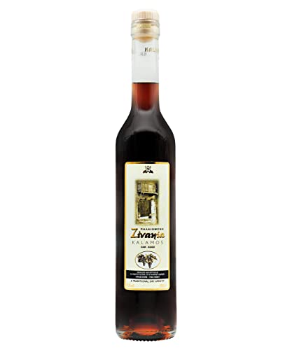 Zivania Braun - Aroma von Rosinen, Karamell und Vanille - zypriotischer Zivania-Schnaps - Trester - hochwertige Spirituose - 45% vol. Alkohol - 1 x 500 ml von Kalamos