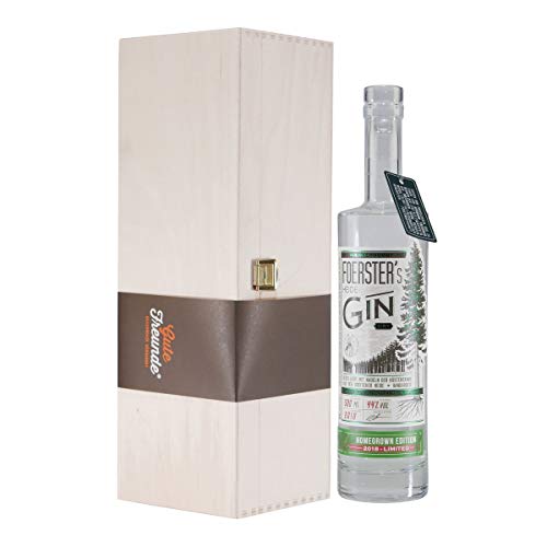Foerster's Heide Dry Gin Homegrown Edition mit Geschenk-Holzkiste von Kaland