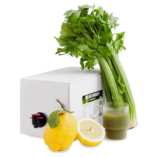 Kale and Me Bio Selleriesaft Bag-In-Box 3 Liter, Bio Sellerie Saft mit einem Hauch Zitronensaft ohne Zucker Zusatz, regionale Produktion ohne Zusatzstoffe, Gemüsesaft frisch Kale and Me Bio Selleriesaft Bag-In-Box 3 Liter, Bio Sellerie Saft mit einem Hauch Zitronensaft ohne Zucker Zusatz, regionale Produktion ohne Zusatzstoffe, Gemüsesaft frisch von Kale&Me