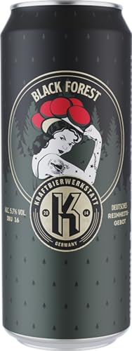 24 x 0,5l Dosen | Kraftbierwerkstatt - Black Forest | 5,7% Alkoholgehalt | Porter | für alle Craftbier Liebhaber von Kalea