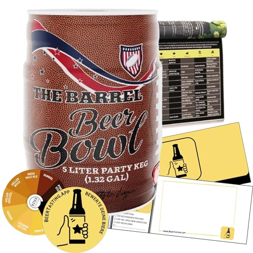 BeerBowl | 5l Partyfass | Lagerbier mit 4,9% Alkohol | Limitierte Auflage zum Bowl-Abend | Geschenkidee für Fans | Ostergeschenk für Männer und Frauen von Kalea
