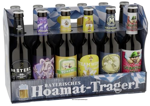 KALEA 12er Bier Träger | 12 x 0,33l Bierspezialitäten von Privatbrauereien | Biergeschenk für alle Bierliebhaber | tolles Geschenk zum Geburtstag (Bayerisches Hoamat-Tragerl) von Kalea