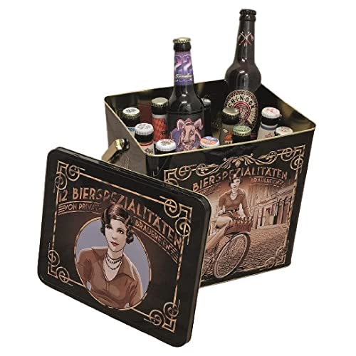 KALEA Bier-Box | Metallbox mit 3D-Prägung | Bierspezialitäten | Geschenk für Männe und Frauen | Bierliebhaber (Retro Bier Box) von Kalea