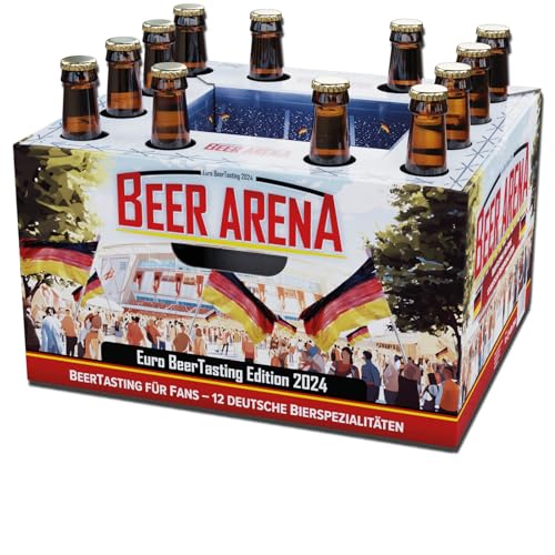 Kalea | Beer-Arena | 12 x 0,33l unterschiedliche Biere in einer einzigartien Arena | Neuheit 2024 | Geschenk für Fussball-Fans von Kalea