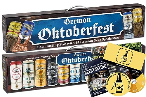 Kalea German Oktoberfestbox | 12 x 0,5 l deutsche Bierspezialitäten in der Dose | das perfekte Geschenk für Oktoberfest- und Bierliebhaber von Kalea