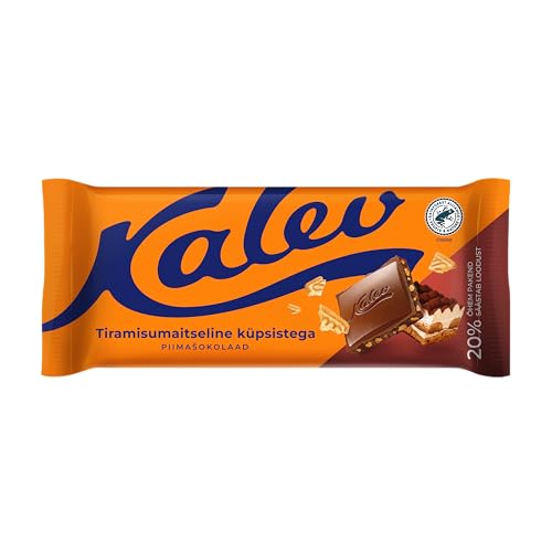 [4er packung] Kalev Tiramisu Aromatisiert Milchschokolade Mit Kekse Tiele 100g von Kalev