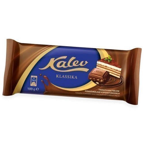 [4er packung] Kalev Tiramisu Aromatisiert Milchschokolade Mit Kekse Tiele 100g von Kalev