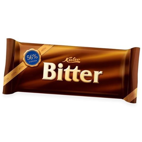 [4er packung] Lecker Estonisch Kalev Bitter Dunkel Schokoladenriegel (100g) von Kalev