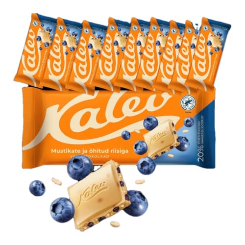 Kalev Blueberry & WKalev Blueberry & White Chocolate Bars - Pack of 13 (13 x 95g) Kalev Blueberry & WKalev Blueberry & White Chocolate Bars - Pack of 13 (13 x 95g) von Kalev