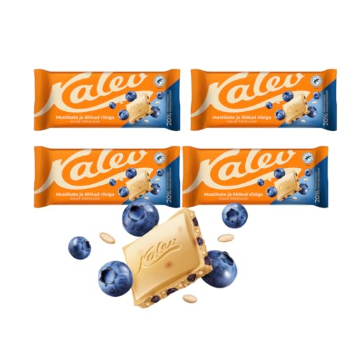 Kalev - Weisse Schokolade mit Reis und Blaubeeren - 95gr - 4er Packung Kalev - Weisse Schokolade mit Reis und Blaubeeren - 95gr - 4er Packung von Kalev