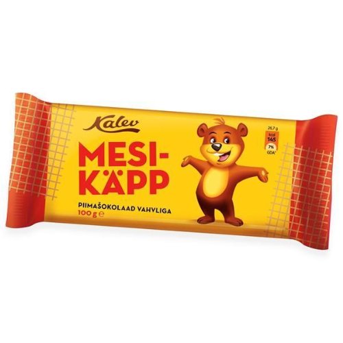 [Packung von 9] Lecker und Tasty Estonisch Kalev Milchschokolade mit Waffel (Waffeln) von Kalev