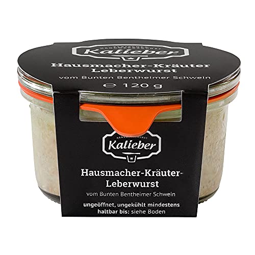 Hausmacher Kräuter-Leberwurst vom Bunten Bentheimer Schwein 120g Hausmacher Kräuter-Leberwurst vom Bunten Bentheimer Schwein 120g von Kalieber