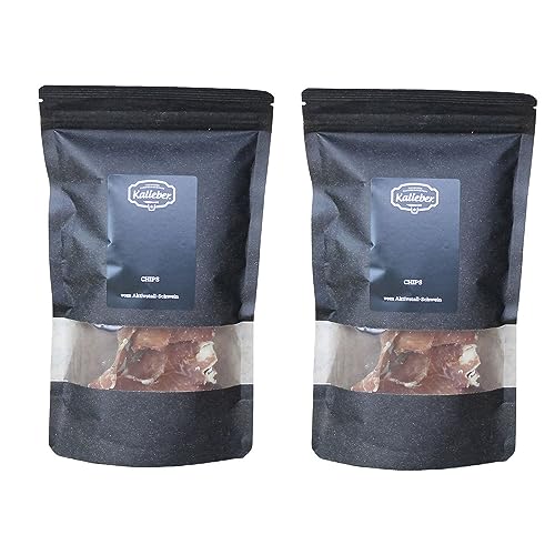 Kalieber | Luftgetrocknete Chips aus dem Rücken vom Aktivstall-Schwein | 2 x 40g von Kalieber