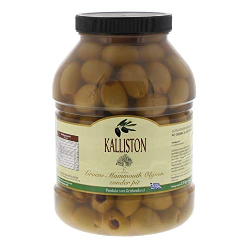 Kalliston Grüne Oliven Mammouth, ohne Stein - Topf 2,4 Liter von Kalliston