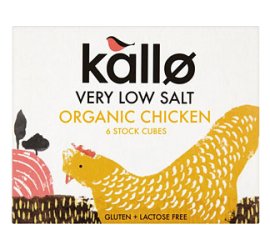 Organic Chicken Very Low Salt Stock Cube - 51g von Kallo