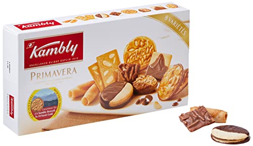 KAMBLY Primavera Keks-Sortiment 175 g, Schweizer Biskuit-Spezialitäten, Edles Feingebäck (8 X 175g) von Kambly