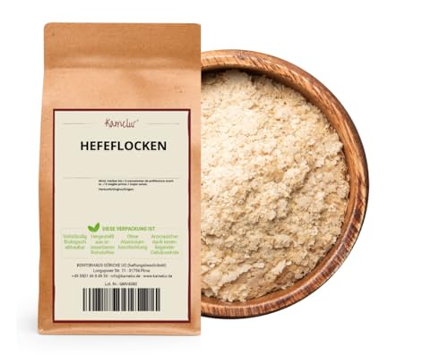 Kamelur Hefeflocken vegan - 1kg - Ernährung Hefe zur Herstellung von Parmesan vegan - Edelhefeflocken ohne künstliche Zusätze von Kamelur