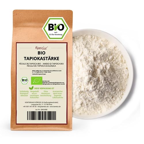 Kamelur Bio Tapiokastärke - 1kg - Zur Herstellung von Tapiokaperlen - Tapiokamehl ohne jegliche Zusätze - Tapioca Stärke aus Maniok Kamelur Bio Tapiokastärke - 1kg - Zur Herstellung von Tapiokaperlen - Tapiokamehl ohne jegliche Zusätze - Tapioca Stärke aus Maniok von Kamelur