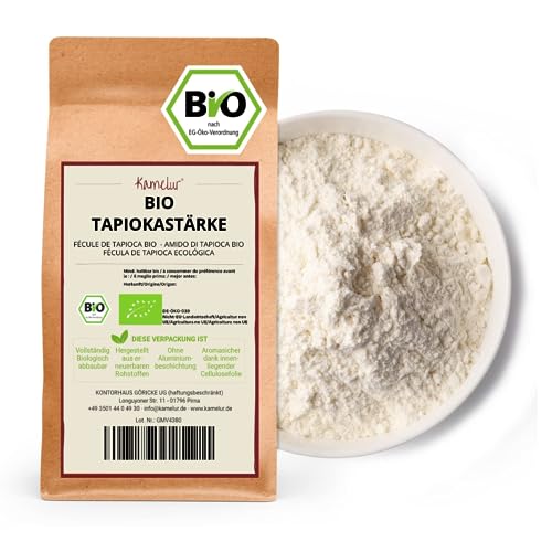 Kamelur Bio Tapiokastärke - 1kg - Zur Herstellung von Tapiokaperlen - Tapiokamehl ohne jegliche Zusätze - Tapioca Stärke aus Maniok von Kamelur