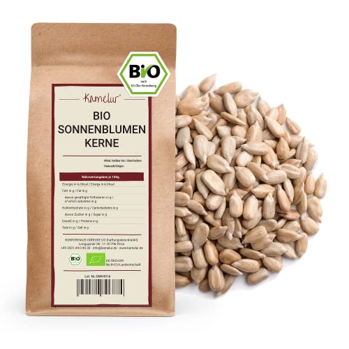 Kamelur BIO Sonnenblumenkerne geschält – 1kg - hochwertige Sonnenblumenkerne zum Backen & mehr - sunflower seeds von Kamelur