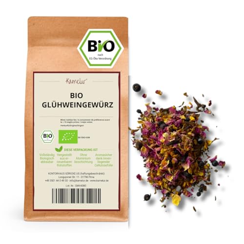 Kamelur 250g BIO Glühwein Gewürz, aromatische BIO Glühweingewürze für winterlichen Genuss – Glühweingewürz in biologisch abbaubarer Verpackung Kamelur 250g BIO Glühwein Gewürz, aromatische BIO Glühweingewürze für winterlichen Genuss – Glühweingewürz in biologisch abbaubarer Verpackung von Kamelur