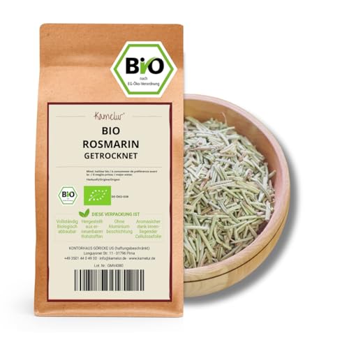 Kamelur 250g getrockneter Bio Rosmarin - geschnittene Rosmarinnadeln als perfekte Grundlage für Rosmarin Tee von Kamelur