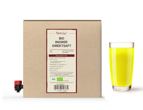 Kamelur 3 Liter BIO Ingwersaft pur, 100% Ingwer Direktsaft BIO aus Ingwerwurzel – Ingwersaft BIO in praktischer Saftbox Kamelur 3 Liter BIO Ingwersaft pur, 100% Ingwer Direktsaft BIO aus Ingwerwurzel – Ingwersaft BIO in praktischer Saftbox von Kamelur