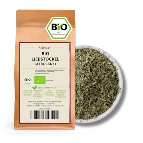 Kamelur 500g Bio Liebstöckel getrocknet und gerebelt aus Deutschland - Maggikraut aus kontrolliert biologischem Anbau ohne Zusätze Kamelur 500g Bio Liebstöckel getrocknet und gerebelt aus Deutschland - Maggikraut aus kontrolliert biologischem Anbau ohne Zusätze von Kamelur