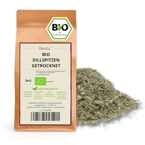 Kamelur 500g getrocknete Bio Dillspitzen - leckere Bio Gewürze ohne Zusätze von Kamelur