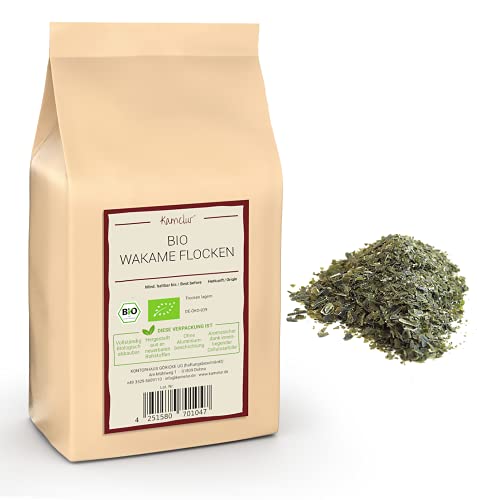 Kamelur 50g BIO Wakame Algen getrocknet - Rohkost Wakame Flocken ohne Zusätze - Wakame Algen BIO in umweltfreundlicher Verpackung Kamelur 50g BIO Wakame Algen getrocknet - Rohkost Wakame Flocken ohne Zusätze - Wakame Algen BIO in umweltfreundlicher Verpackung von Kamelur