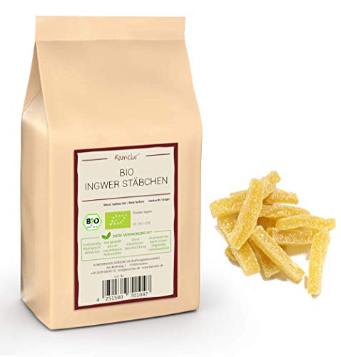 Kamelur 1kg BIO Ingwer kandiert mild - kandierte und gezuckerte Ginger Stäbchen in bester Bio-Qualität – kandierter Ingwer ungeschwefelt Kamelur 1kg BIO Ingwer kandiert mild - kandierte und gezuckerte Ginger Stäbchen in bester Bio-Qualität – kandierter Ingwer ungeschwefelt von Kamelur