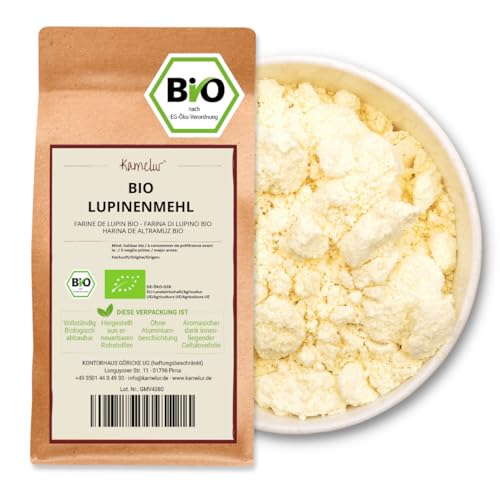 Kamelur Bio Lupinenmehl (1kg) Mehl aus getoasteten Bio Lupinen ohne jegliche Zusätze von Kamelur