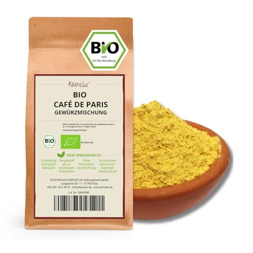 Kamelur 250g BIO Cafe de Paris Gewürzmischung - Café de Paris Gewürz - beste BIO Gewürze in biologisch abbaubarer Verpackung Kamelur 250g BIO Cafe de Paris Gewürzmischung - Café de Paris Gewürz - beste BIO Gewürze in biologisch abbaubarer Verpackung von Kamelur