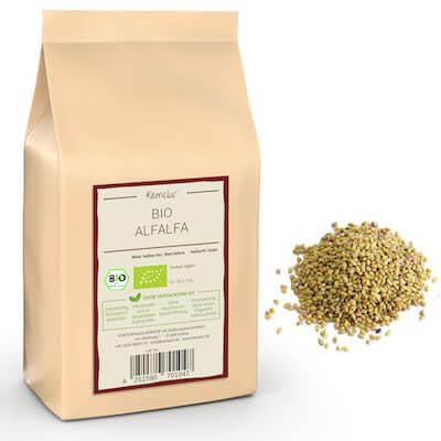 Kamelur 25kg BIO Alfalfa Sprossen Samen – Luzerne Samen BIO, Keimsaat ohne Zusätze von Kamelur
