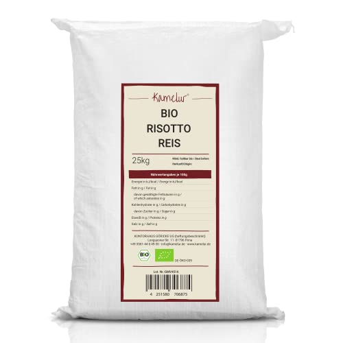 Kamelur 25kg BIO Risottoreis Carnaroli – Risotto Reis BIO ohne Zusätze – BIO Reis in der Großpackung von Kamelur