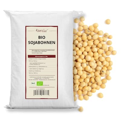 Kamelur 25kg BIO Sojabohnen, Soja Bohnen BIO ohne Zusätze, Vorratspack von Kamelur