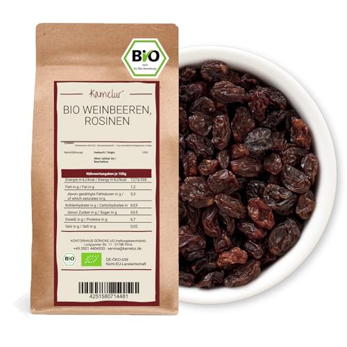 Kamelur 3kg dunkle BIO Rosinen ungeschwefelt - aromatische Weinbeeren schonend getrocknet und ungezuckert - hochwertige Rosinen BIO zum Verfeinern von Müsli & Co. Kamelur 3kg dunkle BIO Rosinen ungeschwefelt - aromatische Weinbeeren schonend getrocknet und ungezuckert - hochwertige Rosinen BIO zum Verfeinern von Müsli & Co. von Kamelur
