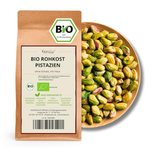 Kamelur 500g BIO Pistazien ohne Schale und mit Haut - naturbelassene Pistazienkerne, geschält und ungesalzen Kamelur 500g BIO Pistazien ohne Schale und mit Haut - naturbelassene Pistazienkerne, geschält und ungesalzen von Kamelur