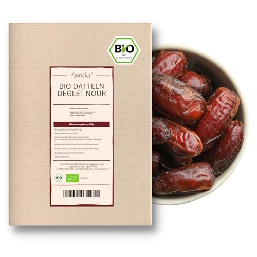 Kamelur 5kg BIO Datteln Deglet Nour entsteint - naturbelassene und getrocknete Datteln aus Tunesien, ohne jegliche Zusätze von Kamelur